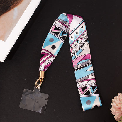 2" Full Custom Silk Feeling Satin Phone Lanyard Badge Lanyard Neck Strap w/Lanyard Pad Compatible #6