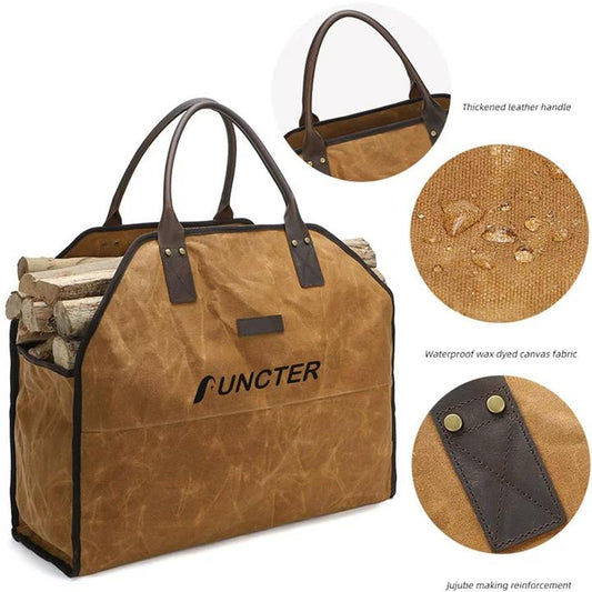 Firewood Log Carrier Tote Bag For Outdoor Camping