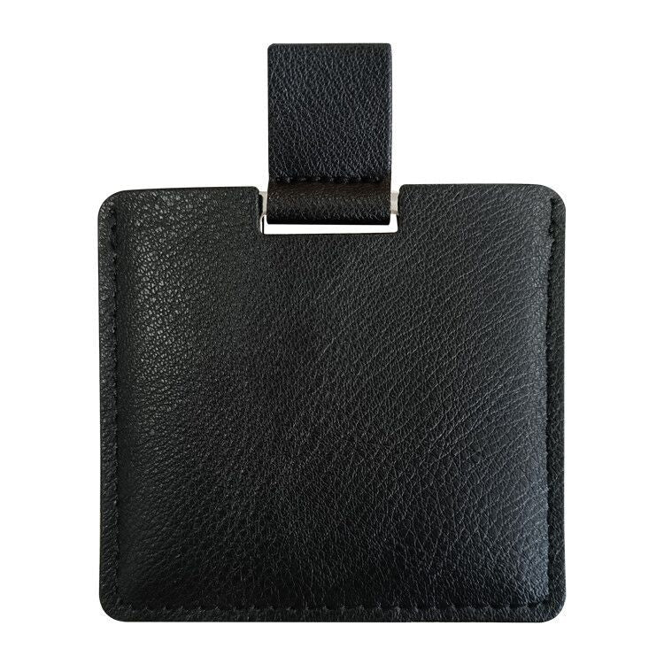 Shatterproof Stainless Steel Rectangle Makeup Mirror With PU Leather Cover