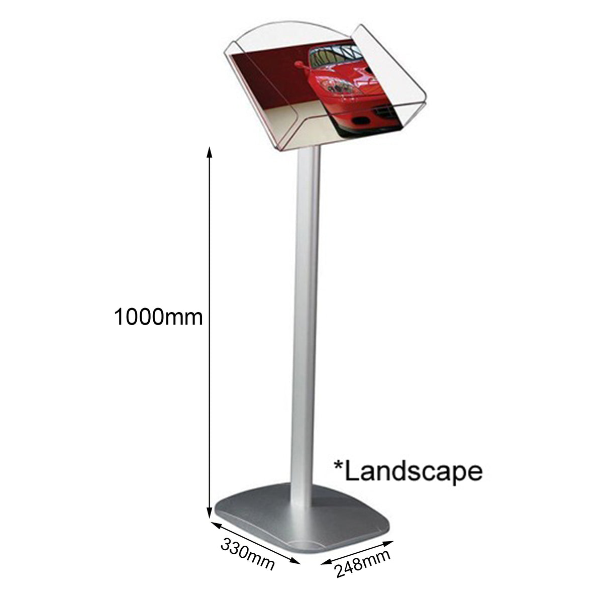 Heavy Duty Sign Holder Stand for Display Multiple A4 Size Landscape Poster, Menu, Flyer