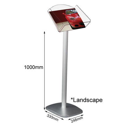 Heavy Duty Sign Holder Stand for Display Multiple A4 Size Landscape Poster, Menu, Flyer