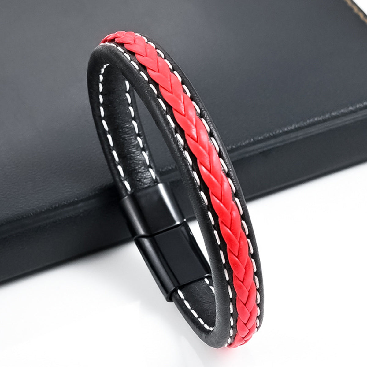 PU Fashion Woven Wristband for Man