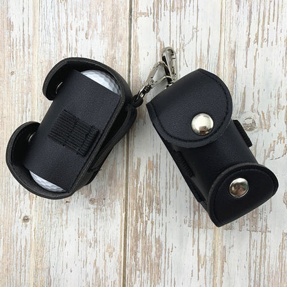 PU Leather Golf Ball Pouch Golf Bag Waist Pack