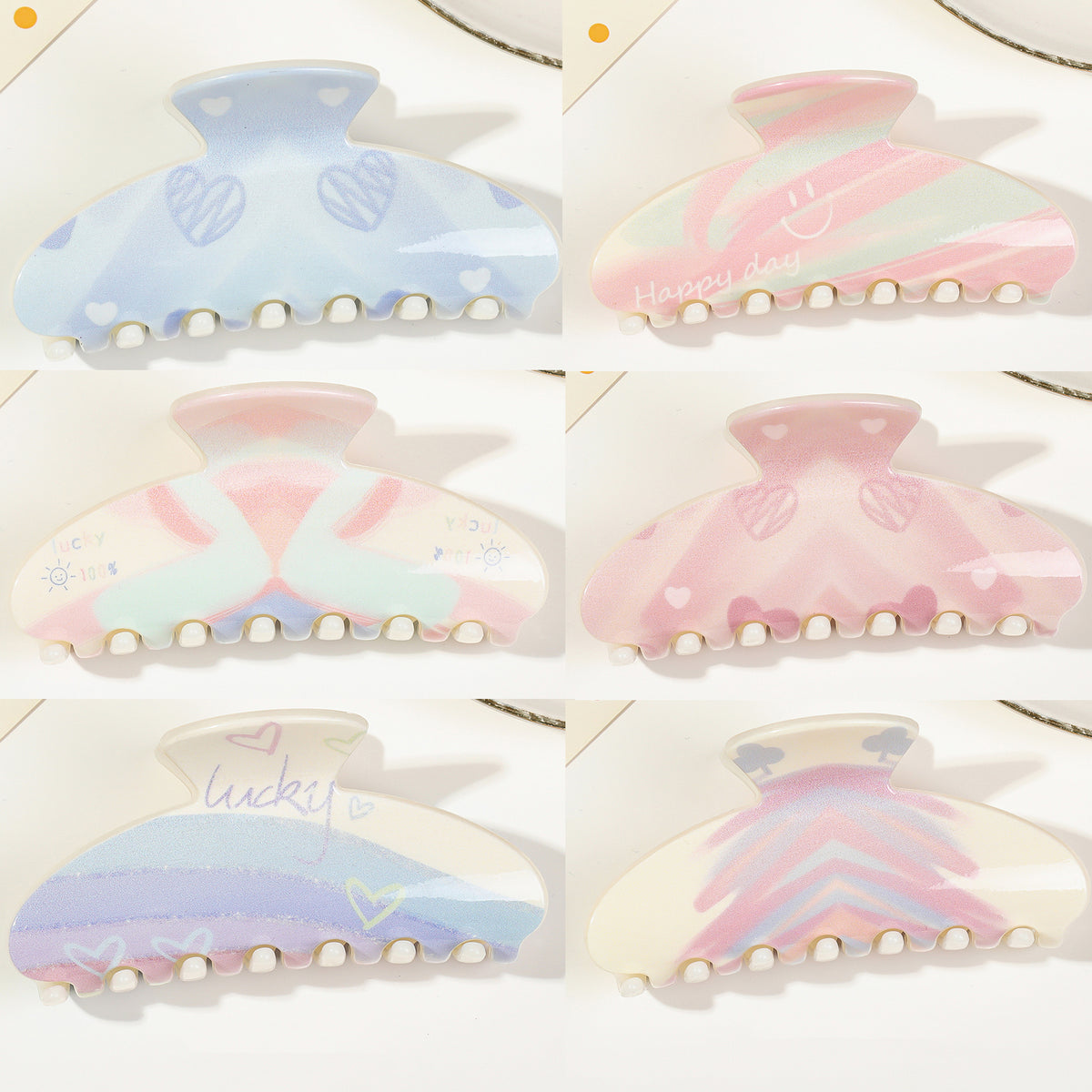 Full Color Printing Hair Claw Clips