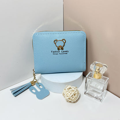 Ladies Short Wallet Zipper Wallet Change Wallet Mini Pouch Card Holder