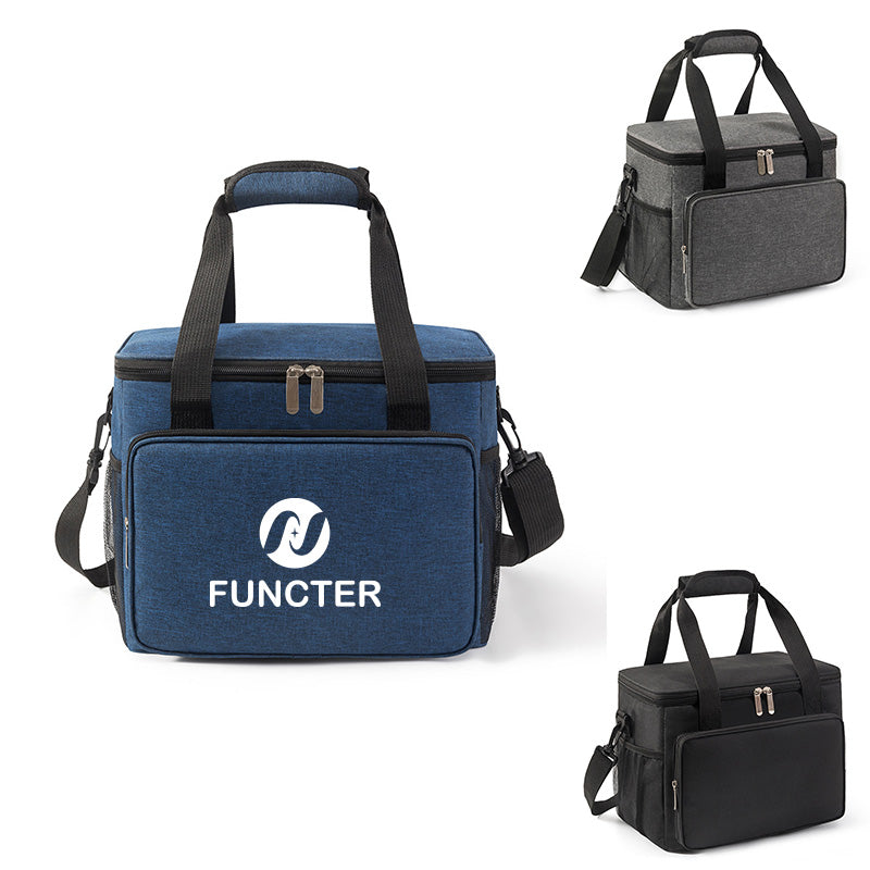 15 L Thickened Oxford Cloth Insulated Cooler Lunch Bag With Detachable Shoulder Strap