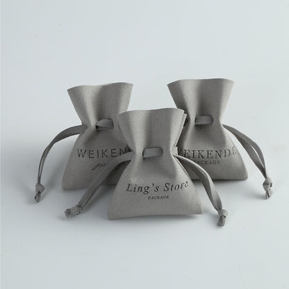3.2" Microfiber Jewelry Pouch Jewelry Bag Package Bag Small Gift Bag Drawstring Bag for Earring