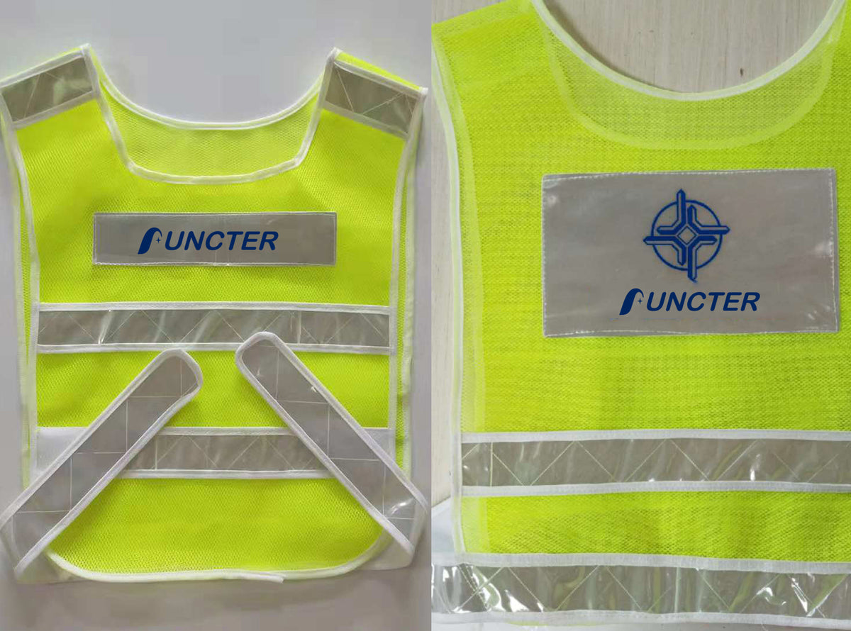 Mesh Fabric Safety Vest w/Reflective Stripes