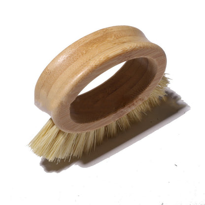 Bamboo Round Handle Kitchen Brush Sisal Bristles
