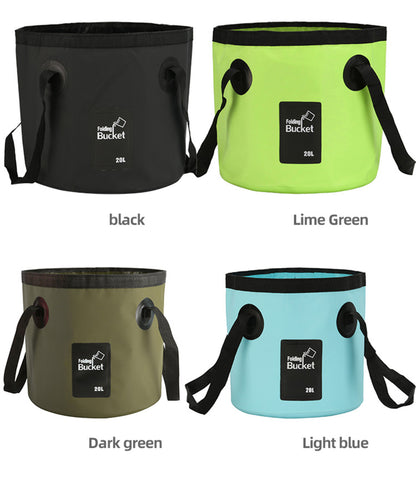 Collapsible Bucket 5 Gallon Container Folding Water Bucket Portable Wash Basin 20L