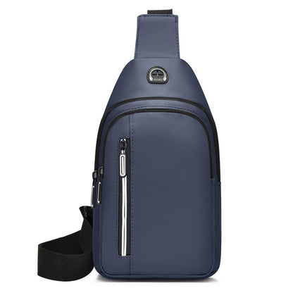 Daily Crossbody Bags Sling Backpack Oxford Chest Bag With Earphone Hole