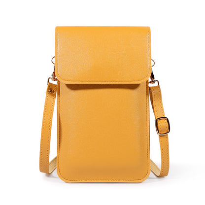 Touch Screen PU Leather Purse Bag Small Crossbody Bag Mini Messenger Bag Single Shoulder Handbag
