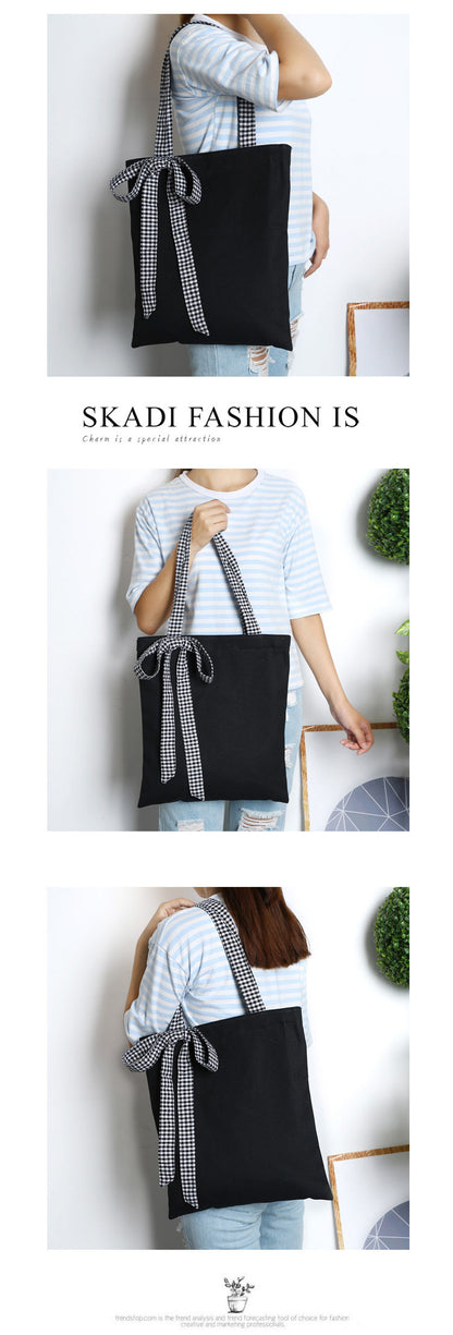 12 oz Canvas Grocery Shopping Tote Bag Single Shoulder Bag Daily Casual Bag For Students