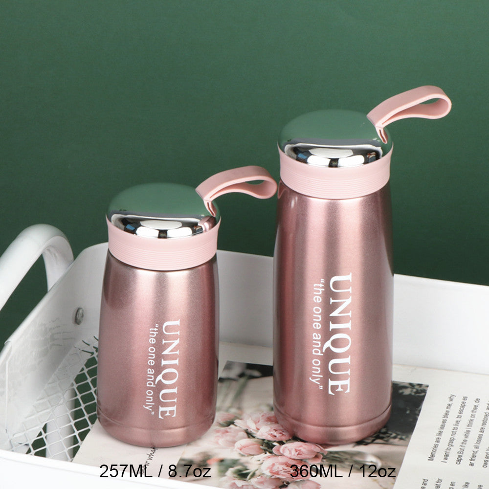 8.7oz/257ML 304 Stainless Steel Mini Insulated Water Bottle With Screw-on Lid Portable Vaccum Mug