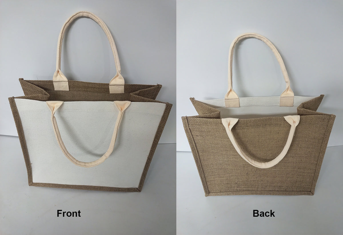 2" 1 Canvas/Burlap Tote Bag