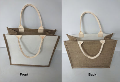 2" 1 Canvas/Burlap Tote Bag