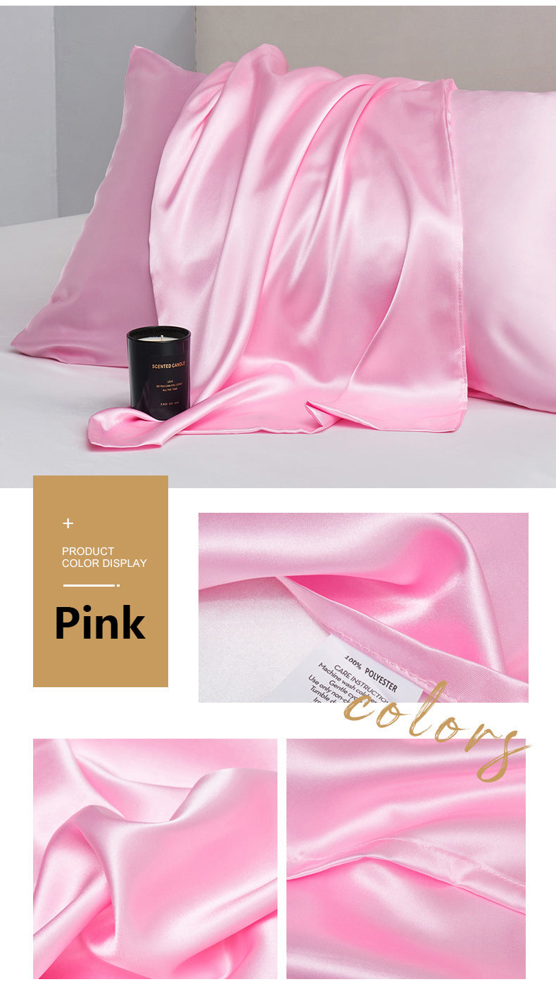 20 x 54" Premium Square Satin Silk Throw Pillowcase Body Size Pillow Cover With Hidden Zipper