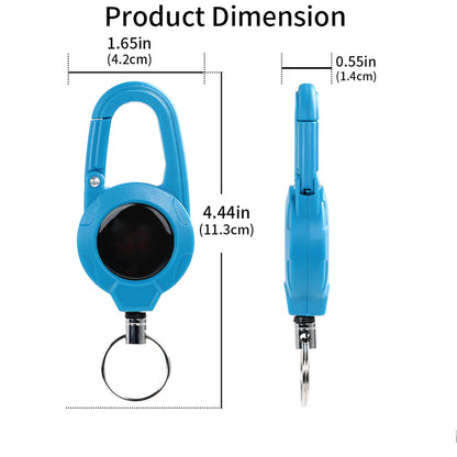 Retractable Badge Reel ID Badge Holder Clip w/ Interval Locking