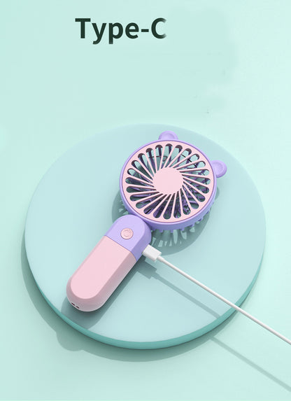Mini Portable Handheld Fan Small USB Rechargeable Fan