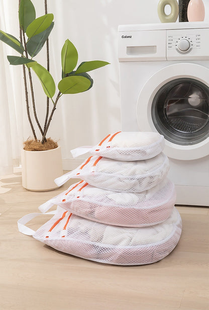 24x24" Portable Double Zippered Mesh Laundry Bags Laundry Wash Bags for Delicates-Woven Label