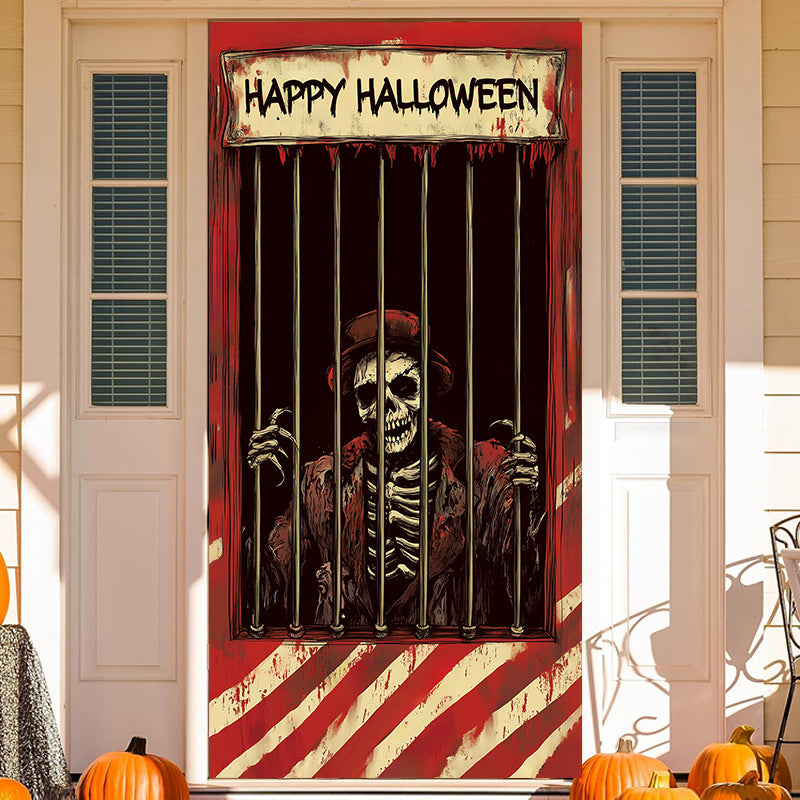 71"x 35" Full Custom Spooky Halloween Door Cover