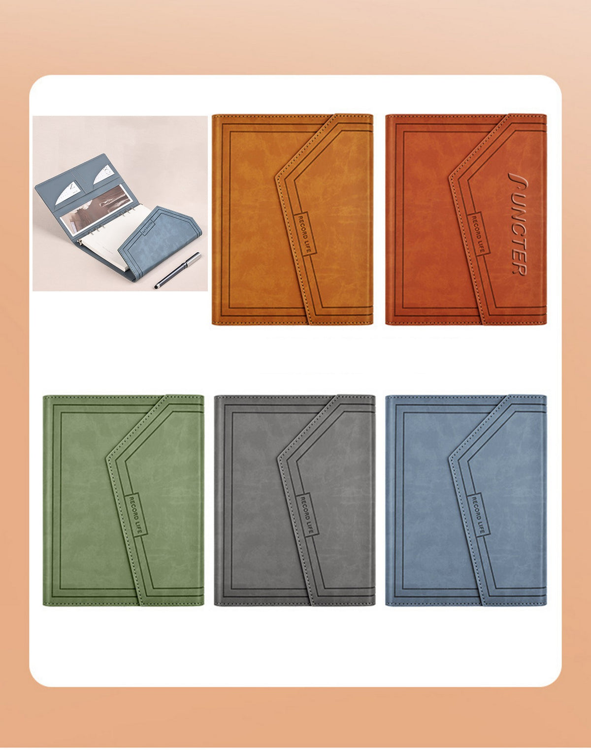 A5 PU Lether Notebook W/Buckle Closure