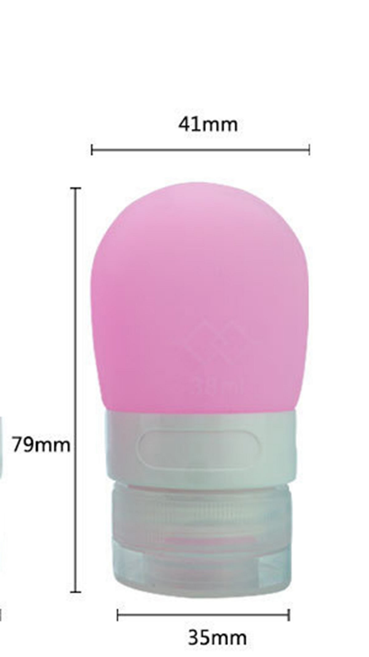 1.28 OZ Silicone Travel Split Bottles, Travel Size Bottles for Shampoo,Conditioner,Lotion,Toiletries