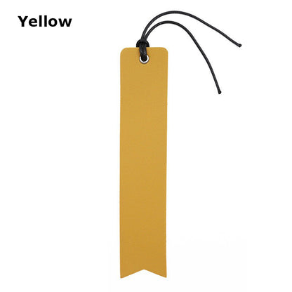 PU Leather Bookmark Classic Stitched Bookmark Page Markers Reading Gifts W/ Wax Rope