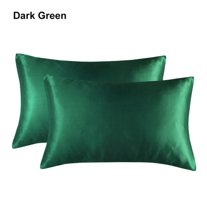Full Printed 20 x 30" Premium Square Satin Silk Throw Pillowcase - Envelope Closure