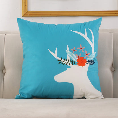Full Printed 15.8 x 15.8" Premium Square Polyester Short Plush Throw Pillowcase W/Hidden Zipper