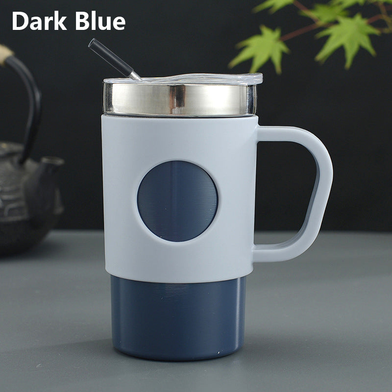 13 oz /400ml Coffee Mug Camping Mug Travel Tumbler Cup Insulated Water Bottle with Straw