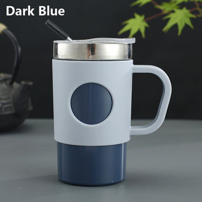 13 oz /400ml Coffee Mug Camping Mug Travel Tumbler Cup Insulated Water Bottle with Straw