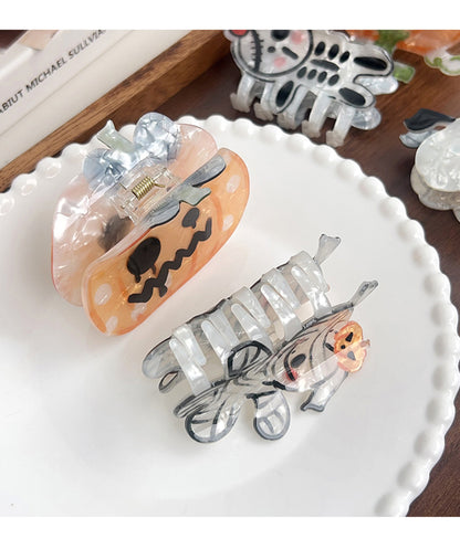 Halloween Pumpkin Ghost Hair Clips