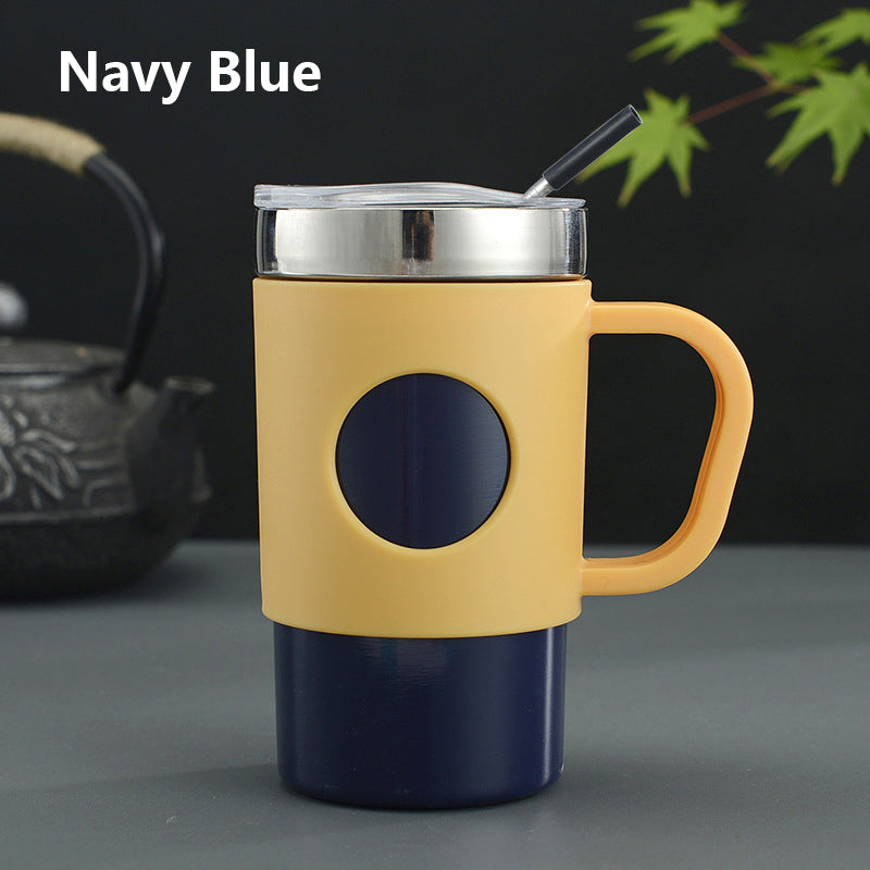 13 oz /400ml Coffee Mug Camping Mug Travel Tumbler Cup Insulated Water Bottle with Straw