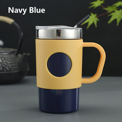 13 oz /400ml Coffee Mug Camping Mug Travel Tumbler Cup Insulated Water Bottle with Straw