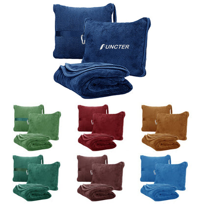 Travel Blanket for Airplane, Car, and Outdoor Use W/ Storage Pouch & Carabiner 40" x 60"