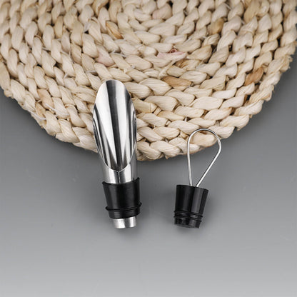 Stainless Steel Wine Pourer w/Wine Stopper