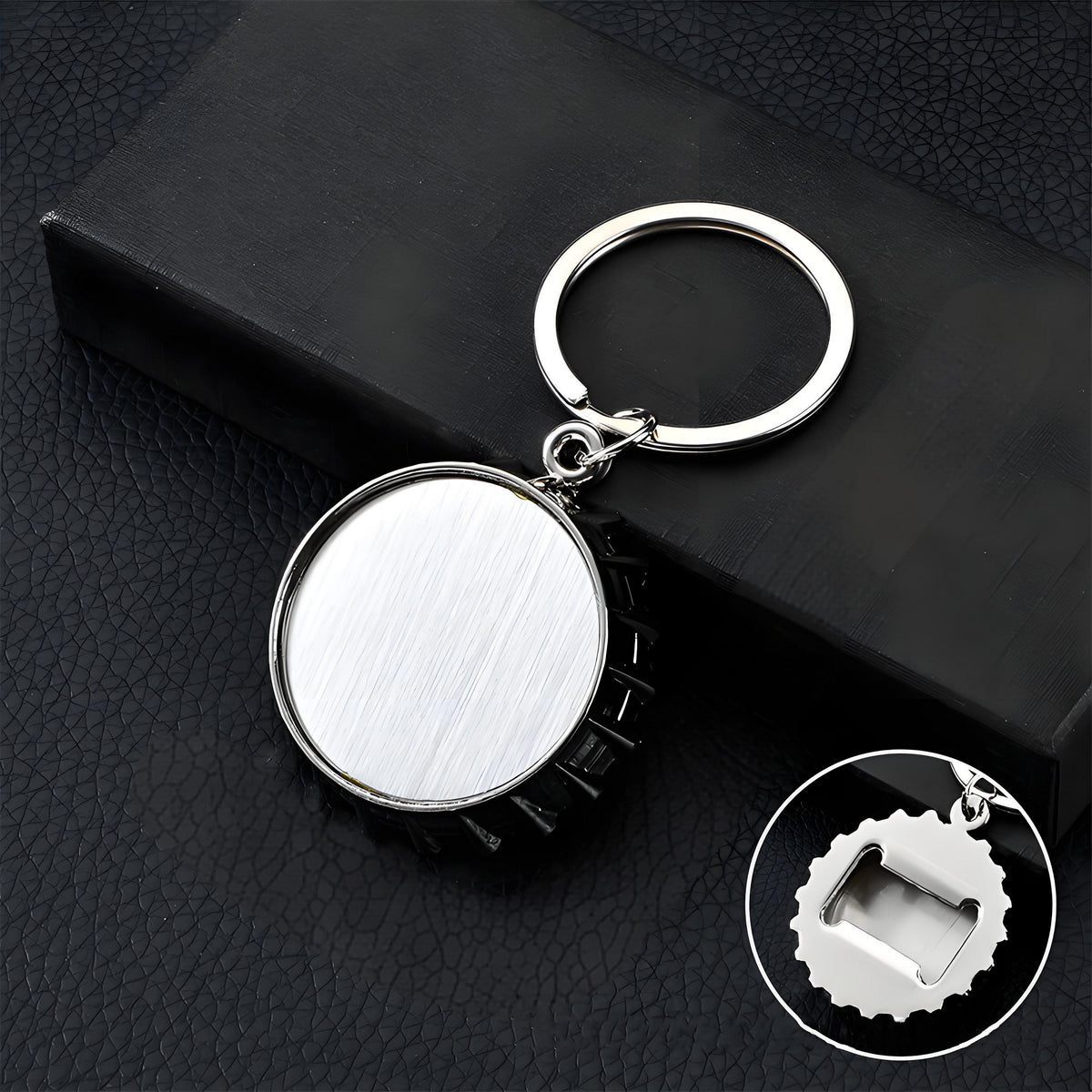 Bottle Cap Shaped Bottle Opener Keychain