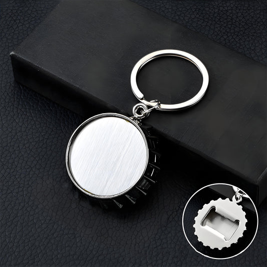 Bottle Cap Shaped Bottle Opener Keychain