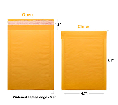 4.7 x 7.1" Kraft Bubble Mailer Self Seal Padded Envelopes for Shipping/ Packaging/ Mailing