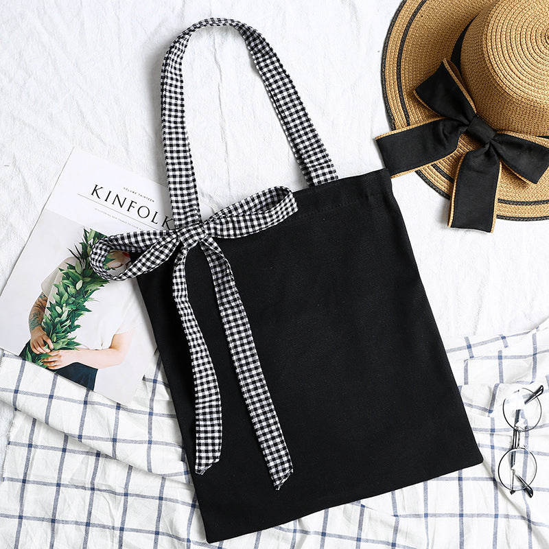 12 oz Canvas Grocery Shopping Tote Bag Single Shoulder Bag Daily Casual Bag For Students