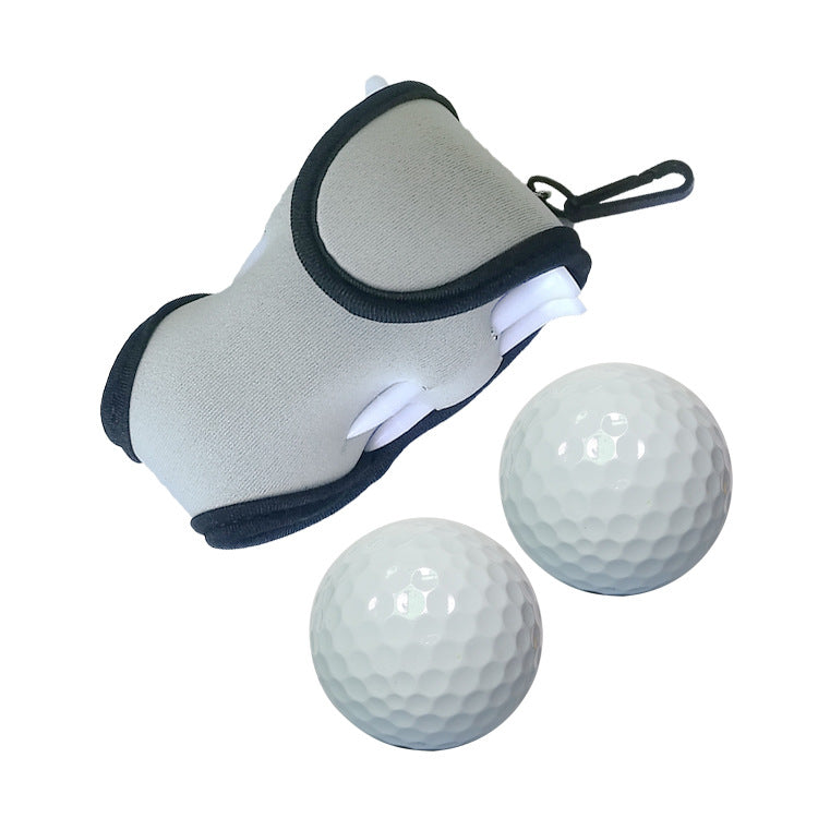 Neoprene Golf Ball Holder Pouch Golf Bag With 2 Golf Balls 4 Golf Tees