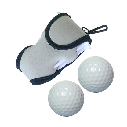 Neoprene Golf Ball Holder Pouch Golf Bag With 2 Golf Balls 4 Golf Tees