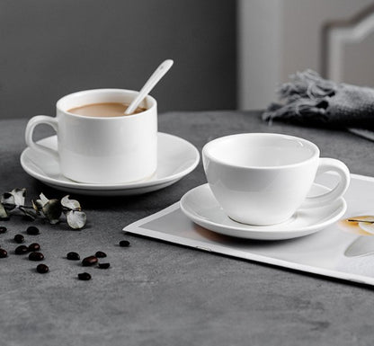 2.5 oz Pure White Ceramic Espresso Cups