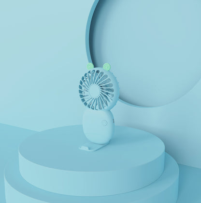 Rechargeable Mini Handheld Fan Phone Holder With Adjustable Wind Speed
