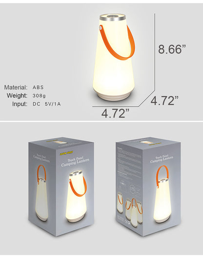 Touch Sensor LED Night Light Outdoor Camping Lamp With Handle