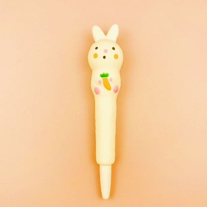 Cutie Rabbit Stress Reliever Pen 2" 1 Squeeze Toy Pen PU Foam Gel Ink Pen