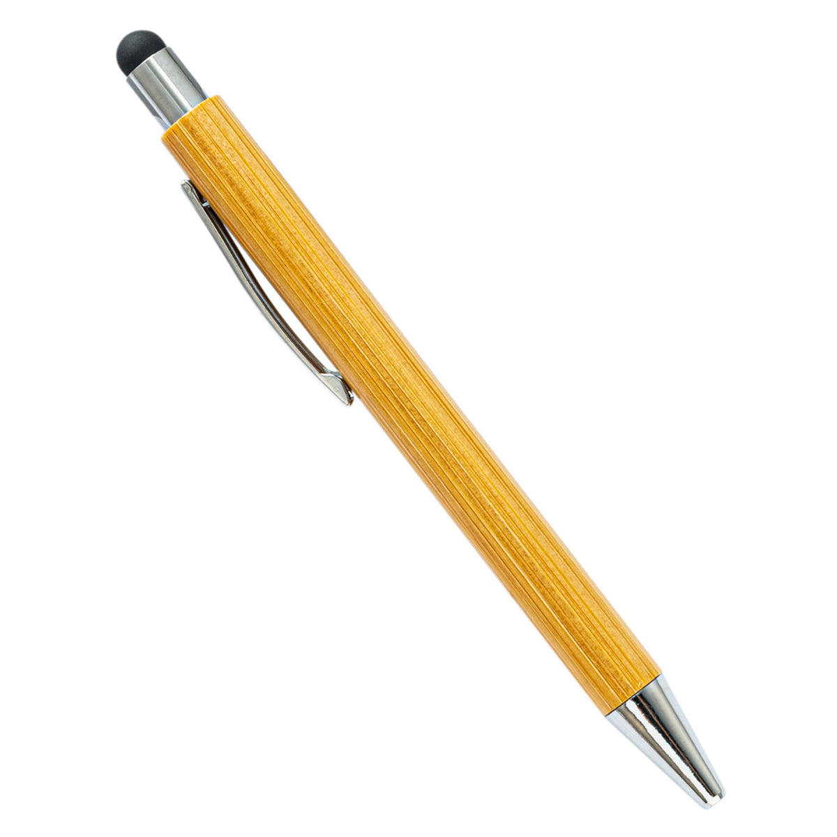 Bamboo Pens with Touch Stylus Tip Wooden Engraving Ballpoint Pen