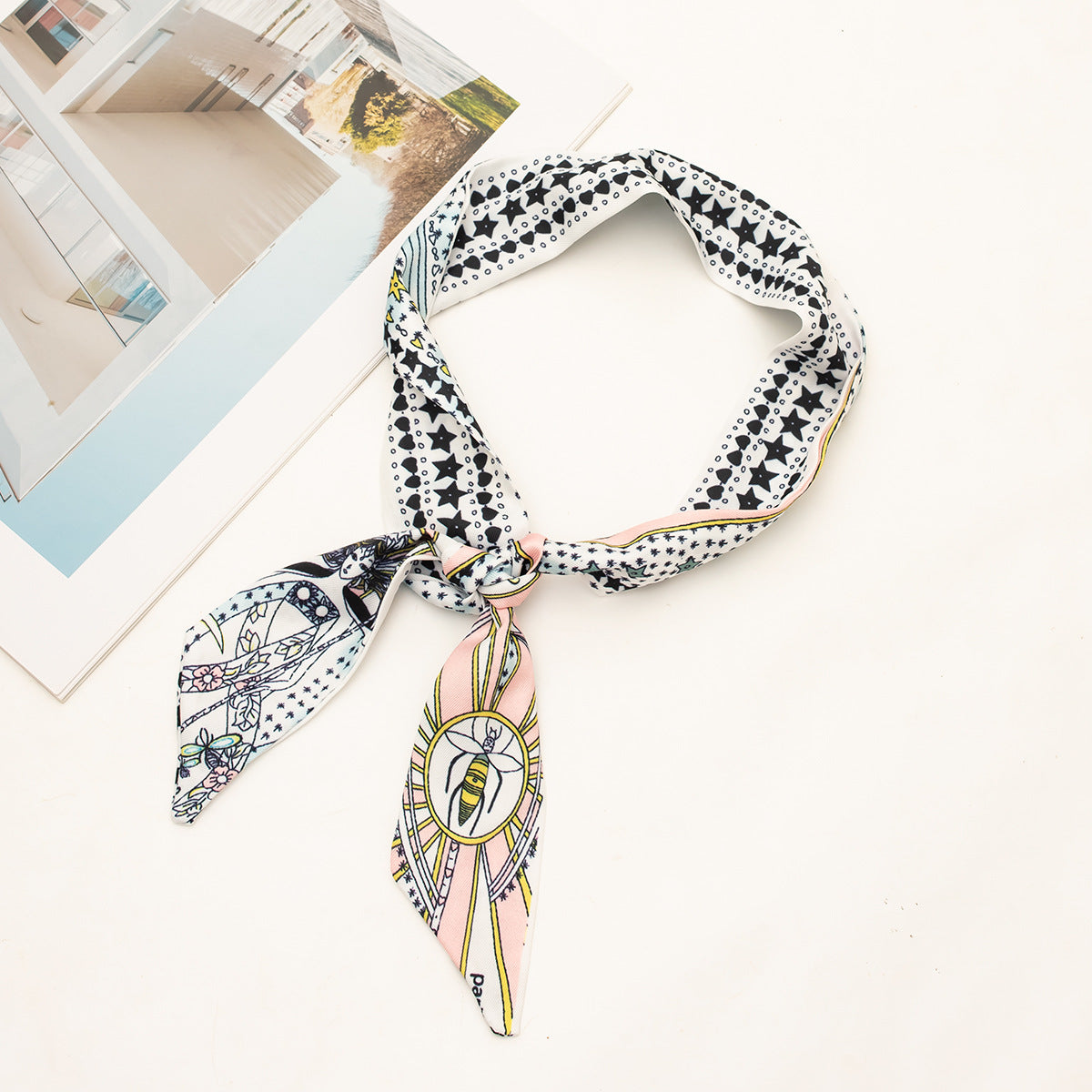 35" x 2" Full Custom Tarot Neckerchief Long Hair Ribbon Neck Scarf Handbag Wrap Neck Tie #28