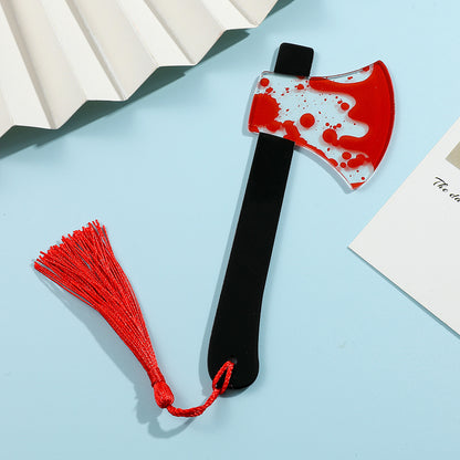 Acrylic Halloween Axe Bookmark